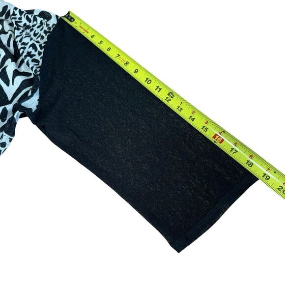 Aris A Jacket Open Animal Print Black White Lightweight XL Classic Gothic - Picture 7 of 7